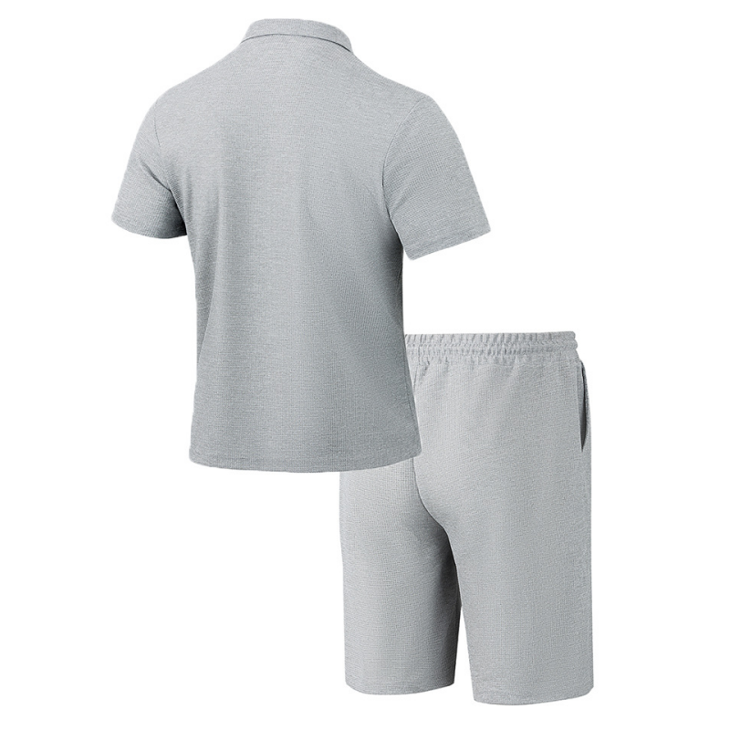 2-teiliges Set aus Kurzarmhemden und kurzen Hosen für Herren