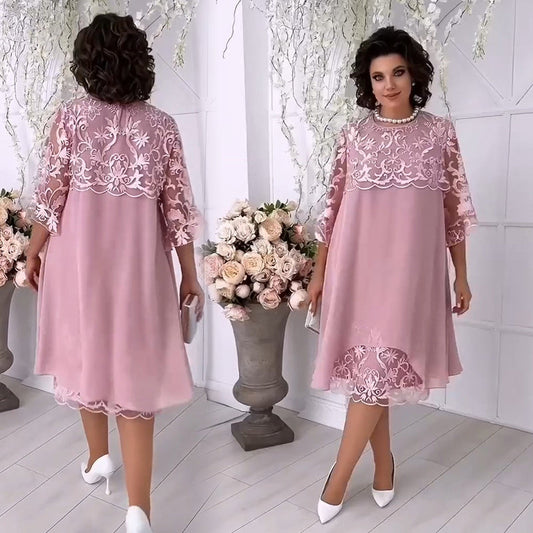 💖Transparentes Spitzenkleid in Layering-Optik