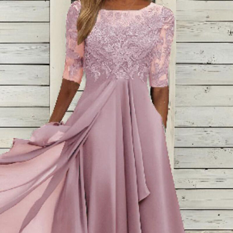 💖NEUHEIT – LIMITIERTES ANGEBOT💖 Elegantes Cocktailkleid mit Stickerei und fließendem Rock