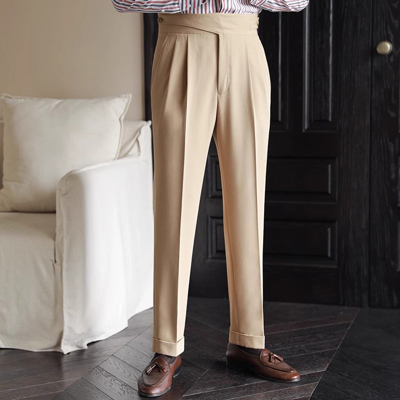 Herren Casual Vielseitige Blazer-Hose mit hoher Taille