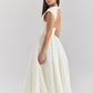 Elegantes Midikleid mit fließendem Korsett