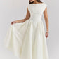 Elegantes Midikleid mit fließendem Korsett