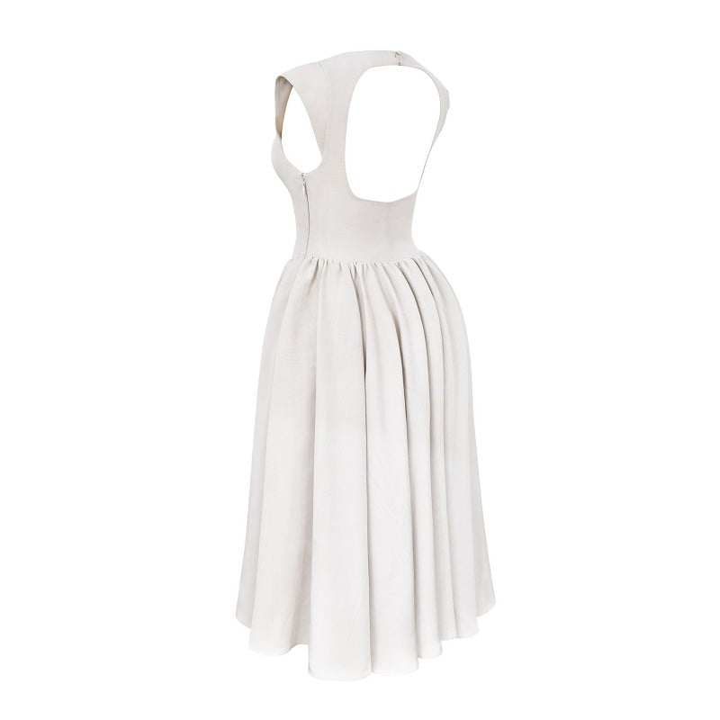 Elegantes Midikleid mit fließendem Korsett