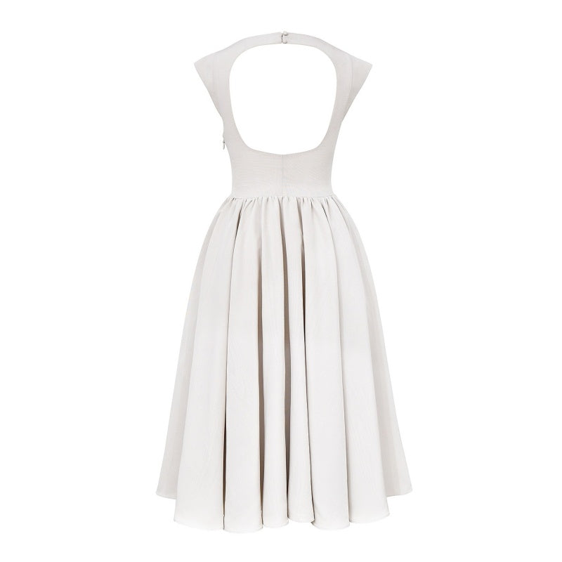 Elegantes Midikleid mit fließendem Korsett