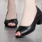 Elegante Damen-Sandalen mit Blockabsatz und Peep-Toe-Effekt