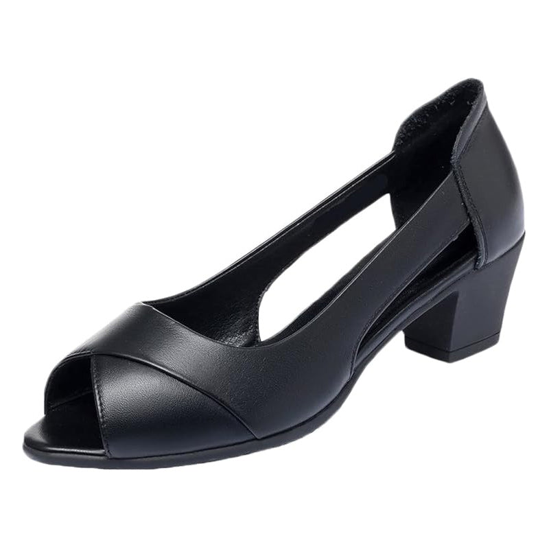 Elegante Damen-Sandalen mit Blockabsatz und Peep-Toe-Effekt