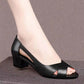 Elegante Damen-Sandalen mit Blockabsatz und Peep-Toe-Effekt