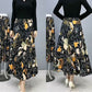 Damenmode Hohe Taille Floral Plissierter Langer Rock