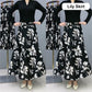 Damenmode Hohe Taille Floral Plissierter Langer Rock