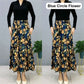 Damenmode Hohe Taille Floral Plissierter Langer Rock