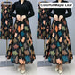 Damenmode Hohe Taille Floral Plissierter Langer Rock