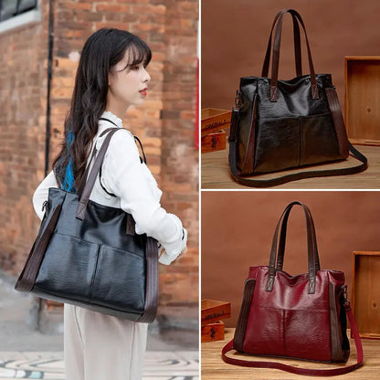 Stilvolle Retro-Schulterhandtasche mit großem Fassungsvermögen