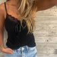 💋👗Sexy Spaghettiträger-Top aus Spitze mit quadratischem Ausschnitt