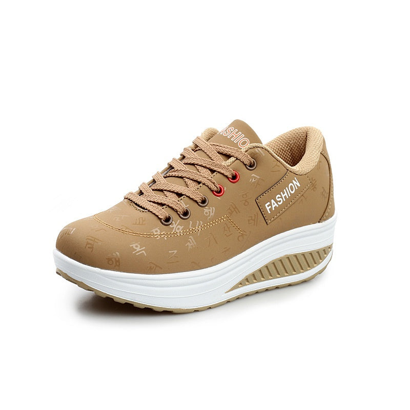 Frauen Casual Mode Atmungsaktiv Dicke Sohle Turnschuhe