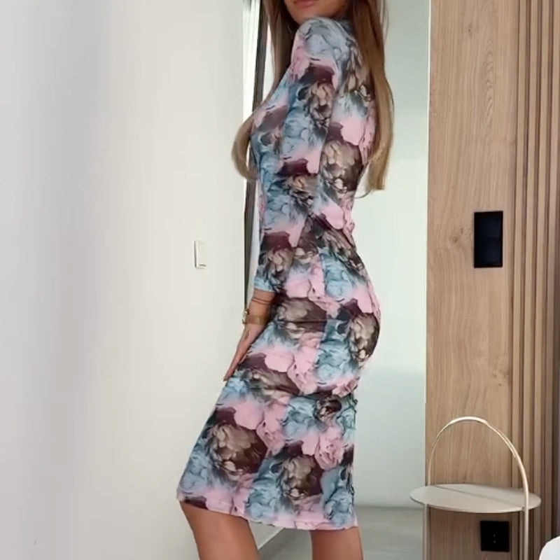 Dusk Rose – Schmal geschnittenes Midikleid