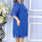 Charmantes, modisches, leichtes und lockeres Kleid mit Print
