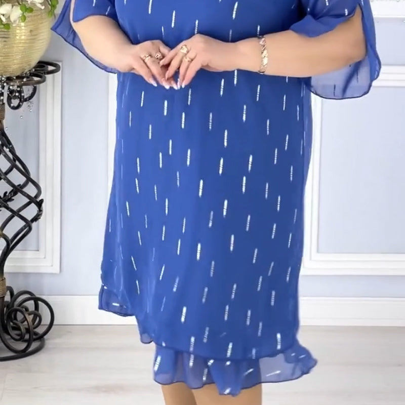 Charmantes, modisches, leichtes und lockeres Kleid mit Print