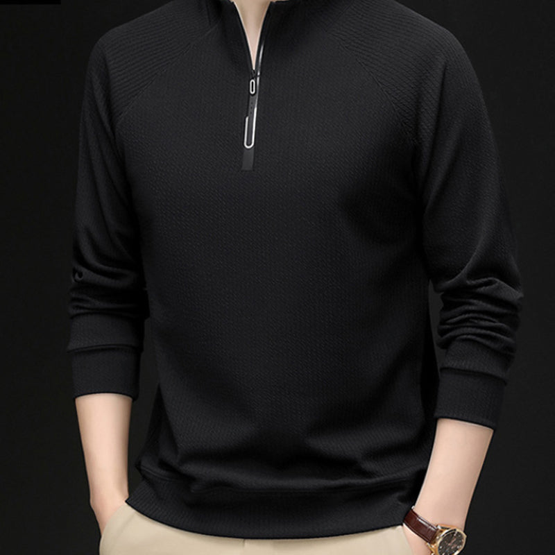 Modischer Herren-Pullover mit Viertelreißverschluss