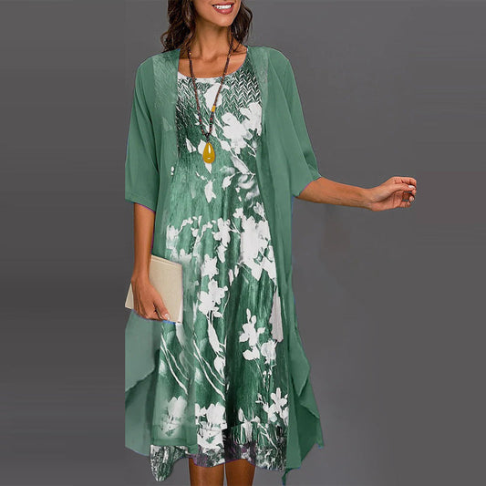 🌸Neue Modelle für den Bräutigam 2025👗Elegantes 2-teiliges Set: Halbarmbluse + Kleid