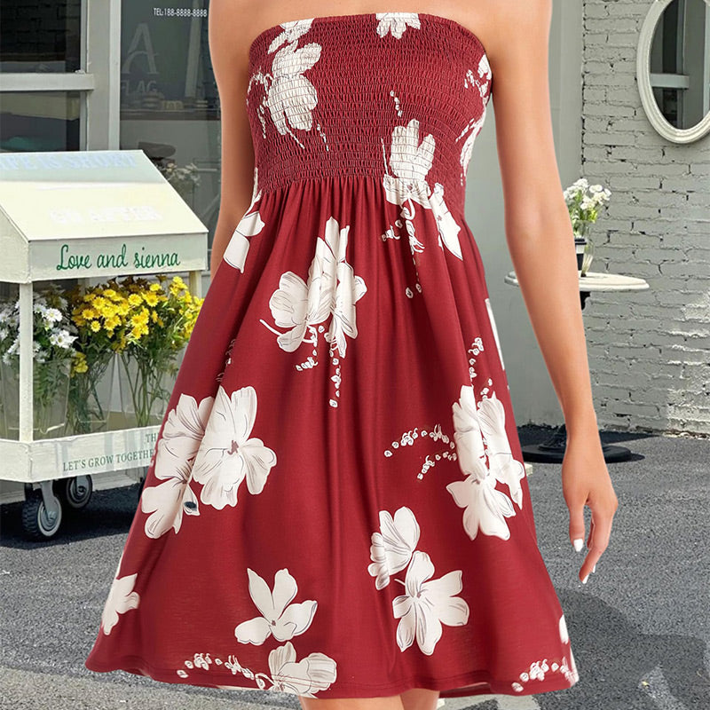 Sommerkleid mit Blumenmuster im Boho-Stil