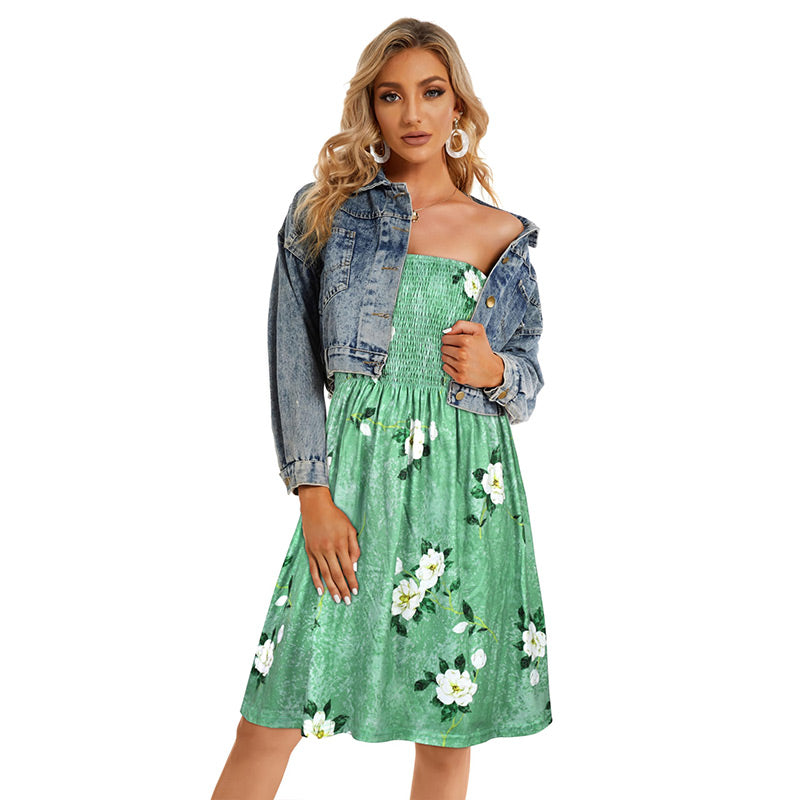 Sommerkleid mit Blumenmuster im Boho-Stil