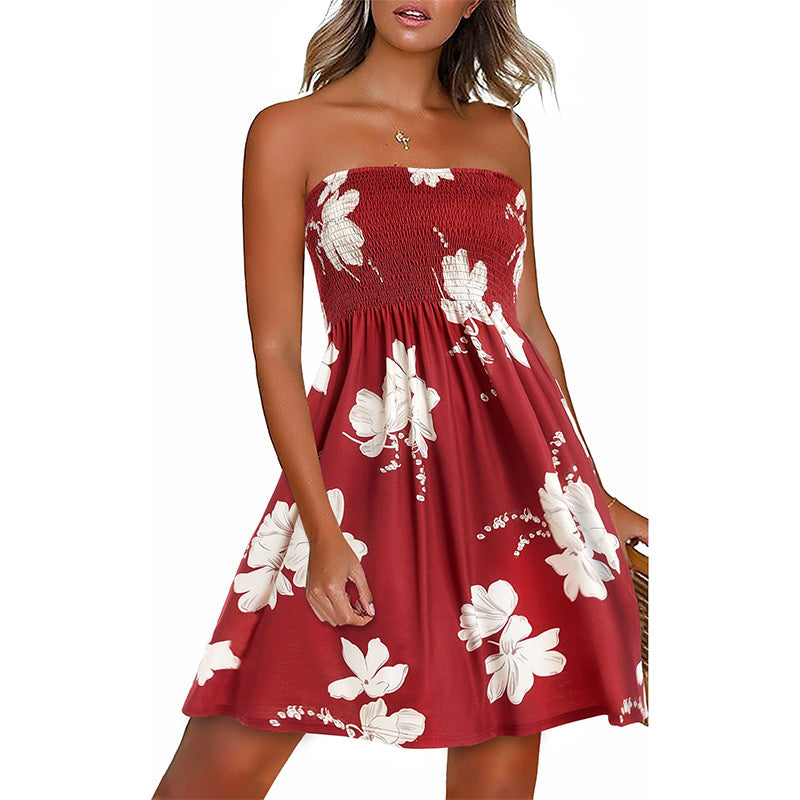 Sommerkleid mit Blumenmuster im Boho-Stil