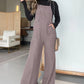 Damen lässiger und ärmelloser Jeans-Overall mit weitem Bein