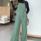 Damen lässiger und ärmelloser Jeans-Overall mit weitem Bein