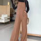 Damen lässiger und ärmelloser Jeans-Overall mit weitem Bein