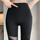 Hochtaillierte Netz-Leggings mit Taschen für Frauen