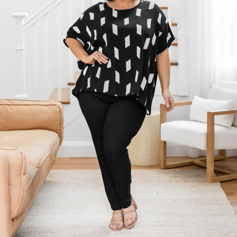 Oversize-Top mit U-Ausschnitt für Damen