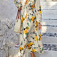 💃 Heißer Verkauf 49% OFF 🎁 LUNE Random Print Deep V-Ausschnitt Laternenärmel Gathered Taille Kleid