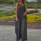 Lockerer Jumpsuit mit weitem Bein und Taschen für Damen