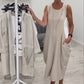 Schlichtes ärmelloses Kleid mit Taschen