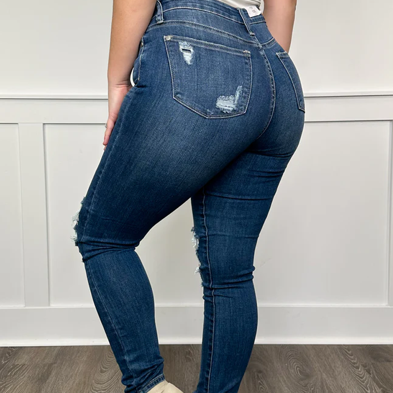 💥Heißer Verkauf – 49 % RABATT👖Damen-Jeans mit hoher Taille und Cutout