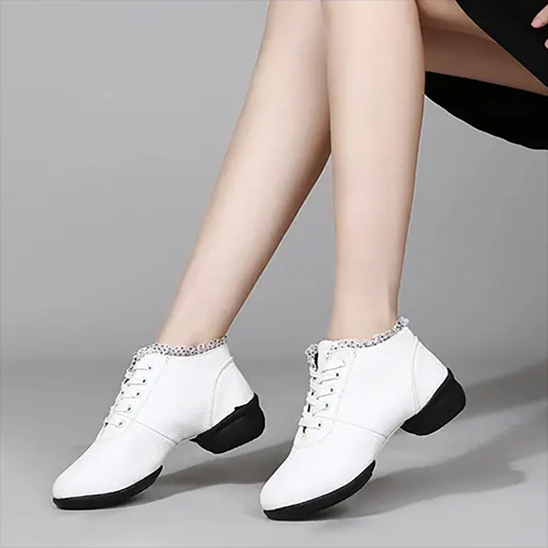 Damen-Stiefeletten mit Spitzenbesatz