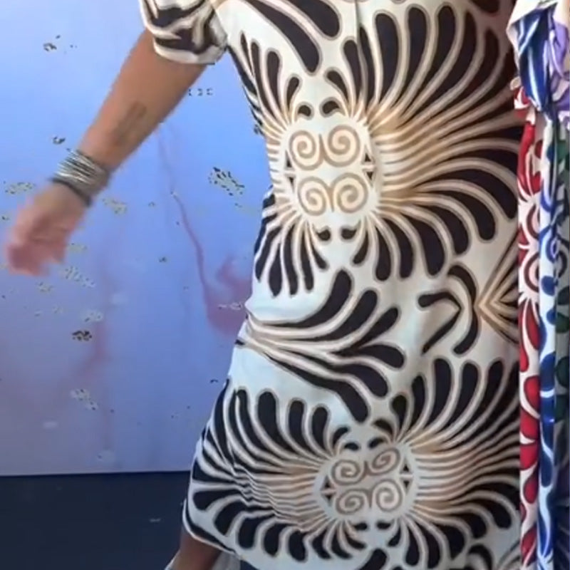 Locker sitzendes Maxi-Hemdkleid für Damen