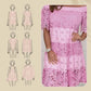 Spitze hohl Patchwork trägerloses Kleid für Frauen