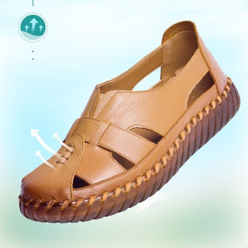 Weiche, atmungsaktive Sandalen aus PU-Leder für Damen