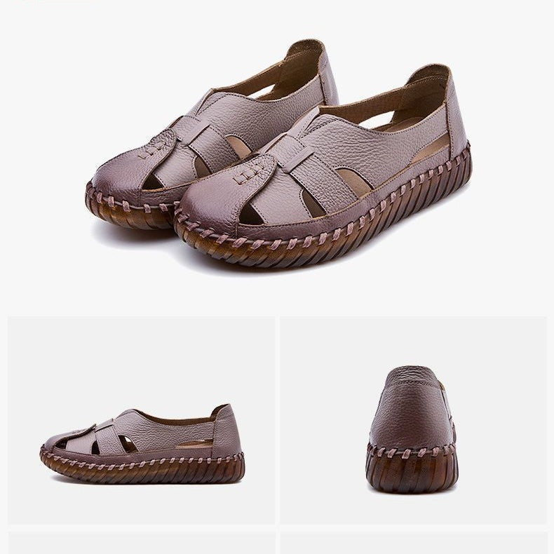 Weiche, atmungsaktive Sandalen aus PU-Leder für Damen