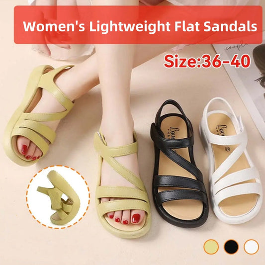 Leichte, flache Sandalen für Damen
