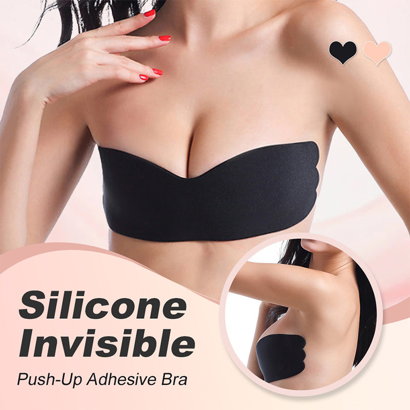 ✨3 Kaufen, 2 Gratis erhalten🥰Silikon-unsichtbarer, haftender Push-up-BH