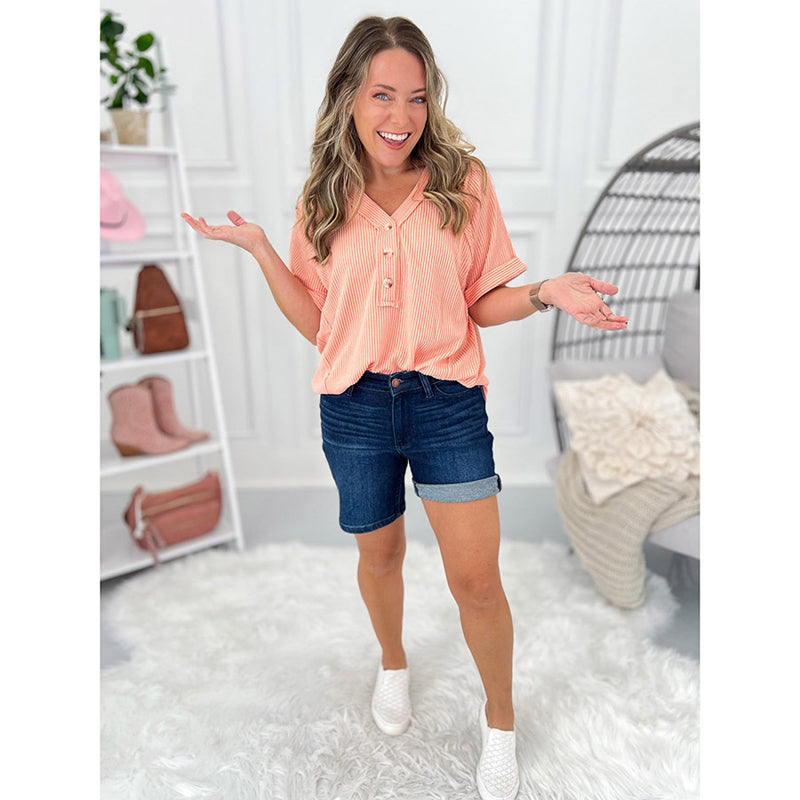 Lockere Jeansshorts für Damen (mit Taschen)