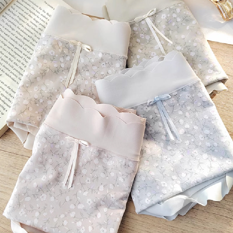 Elastischer Komfort-Höschen mit Blumenmuster für Damen in Übergröße