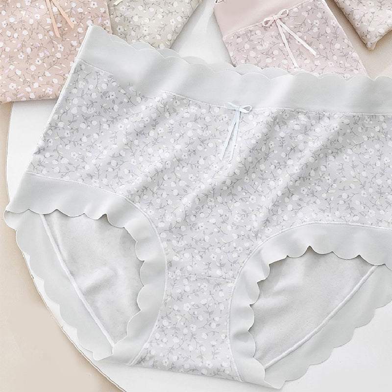 Elastischer Komfort-Höschen mit Blumenmuster für Damen in Übergröße