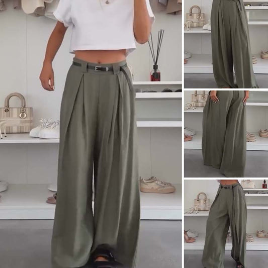 🎁Leichte, gerüschte Hose mit weitem Bein für Damen