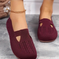 Bequeme, atmungsaktive Strick-Flachschuhe für Damen