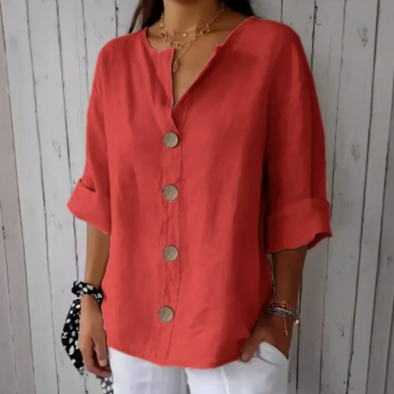 💥Limited Time Big Sale 49% OFF💥 Damen-Mode-Button-Top