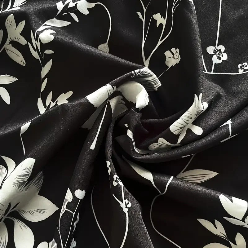 Ärmellose Bluse mit V-Ausschnitt und Blumendruck für Damen