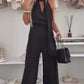 Damen ärmelloser Jumpsuit mit weitem Bein